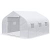 Greenhouse w/ White PE Cover and Heavy Duty Steel Frame 11.5' x 10' x 6.5'