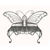 Modern Outdoor Butterfly Garden Bench in Black Metal Finish
