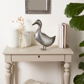 GALVANIZED DUCK SCULPTURE