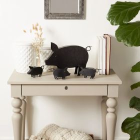 Realistic Pig and Piglets Sculpture - Farm Animal Decor for Home and Garden