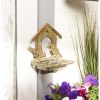 Wall Mounted Cast Iron Bird Feeder - Durable Outdoor Bird Feeding Station