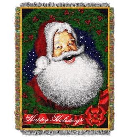 Howdy Santa Licensed Holiday 48"x 60" Woven Tapestry Wall Hanging