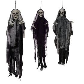 3PC Hanging Skeleton Ghost, One 4.6FT And Two 3FT Halloween Hanging Decorations (Option: 3Pcs)