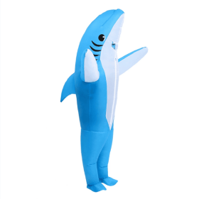 Shark Costume For Kids, Super Cute Inflatable Costume, Funny Halloween Costumes For Party, Event, Gift (Color: Blue)