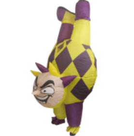 Inflatable Clown Costume  Funny Blow-up Costume Cosplay Party Halloween (Color: Yellow)