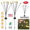 2Pcs Solar Firefly Lights Swaying Decorative Pathway Lamp IP65 Waterproof Landscape Patio Yard Night Light