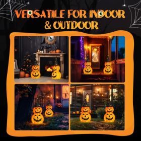 2pcs 3ft Halloween Collapsible Pumpkin Decorations 150 LED Lights (Option: As picture)